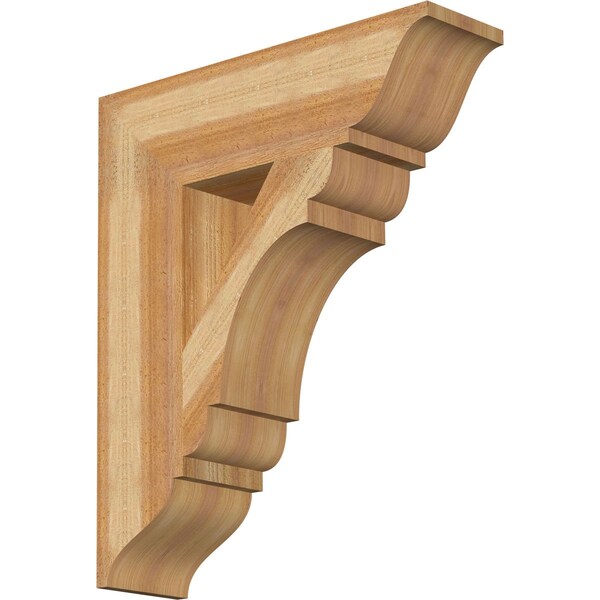 Ekena Millwork Olympic Traditional Rough Sawn Bracket, Western Red Cedar, 6"W x 22"D x 26"H BKT06X22X26OLY01RWR - main